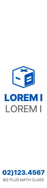 Einfaches, sauberes Symbol-Logo in Blau und Grau für Mathe-Nachhilfe und Werbung