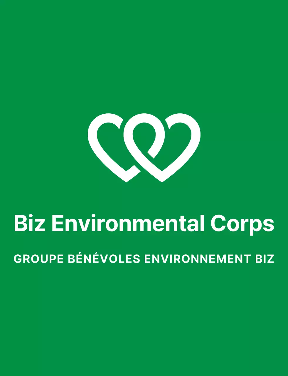 Logo du symbole du bénévole propre en vert clair et bleu marine pour les organisations mondiales de défense de l'environnement.