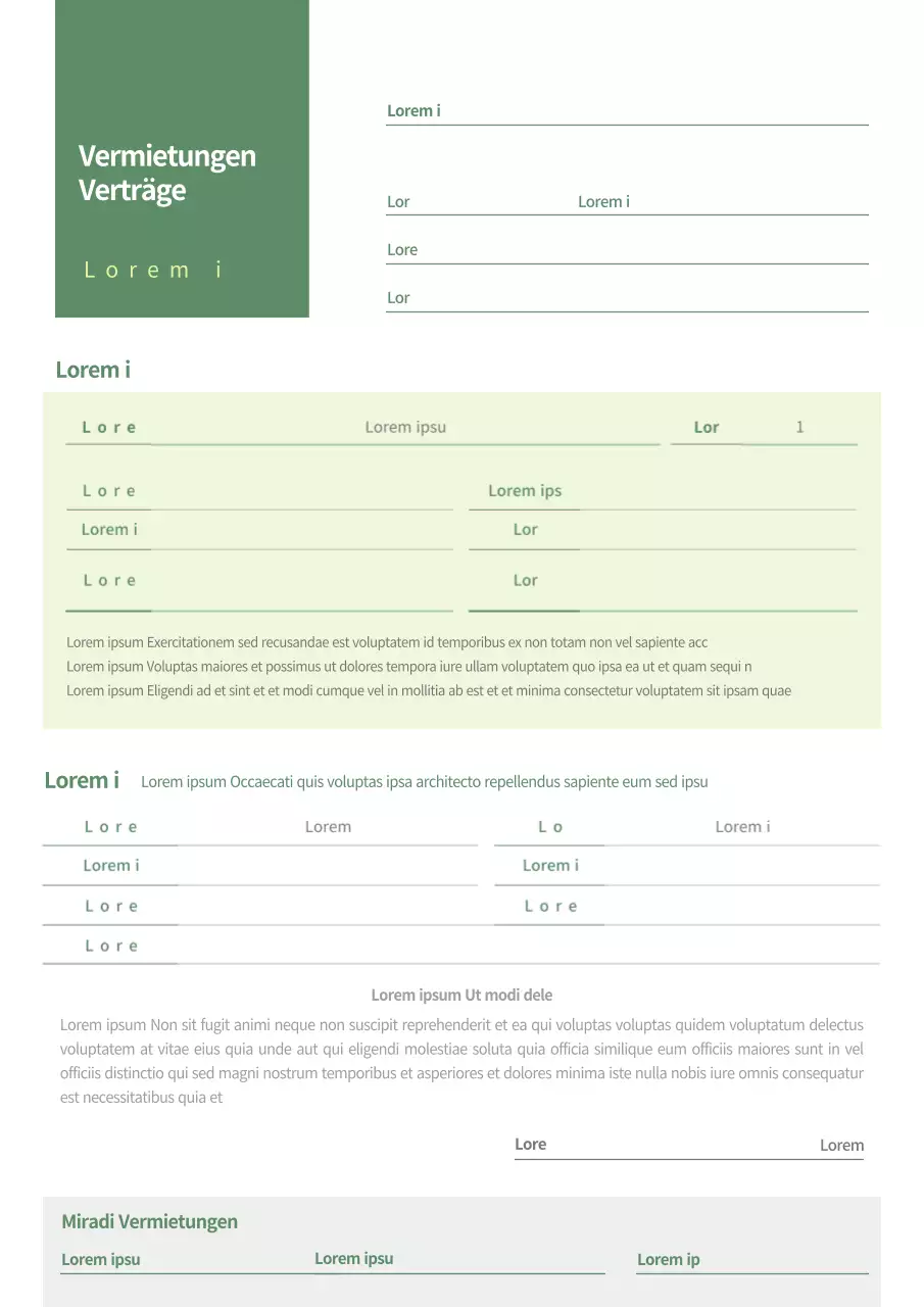 Ein sauberer, grüner Kopierermietvertrag