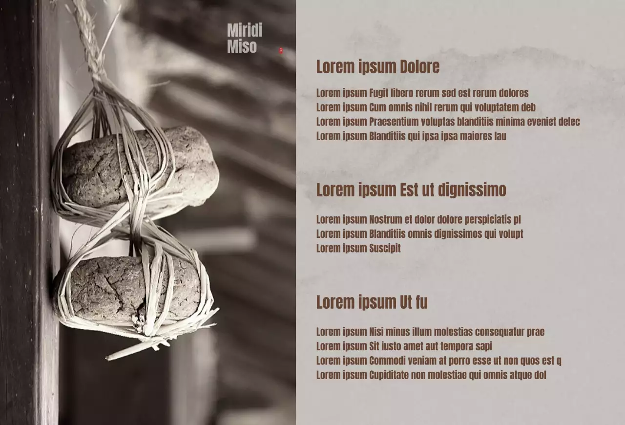 Carte postale de la marque Miso en marron