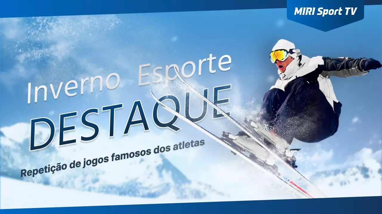 Conceito de desportos de inverno com gradiente azul