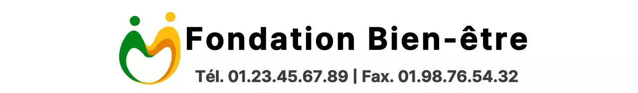 Logo simple et symbolique en vert et jaune pour promouvoir une fondation d'aide sociale