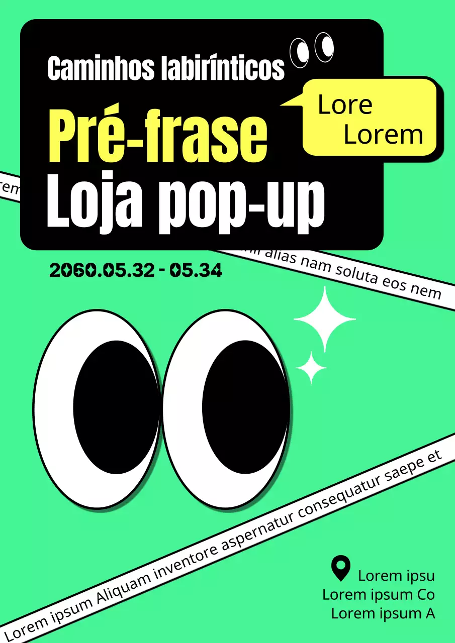 Promoção da loja pop-up de artigos de papelaria Kitschy Black para o Ano Novo