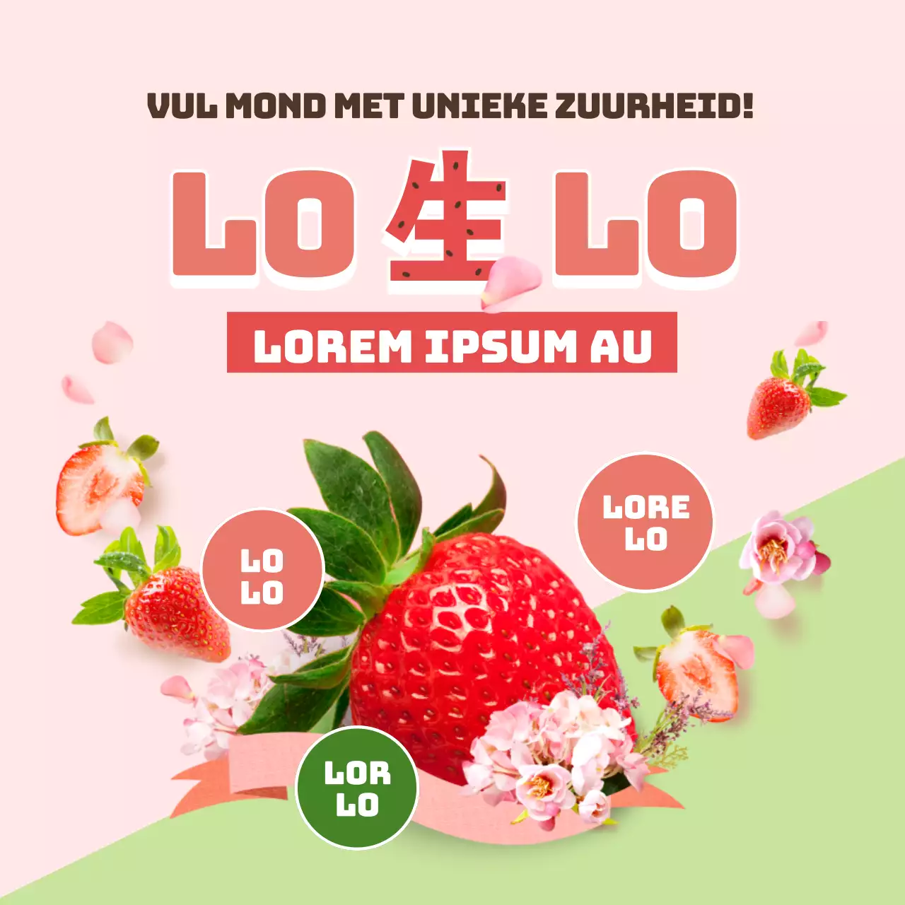 Een beperkt aantal verfrissende roze en groene aardbeien beschikbaar