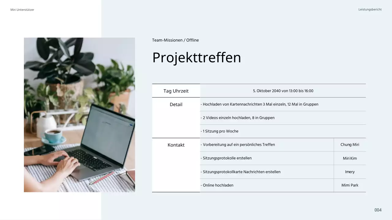 Einfaches, hellblaues Unterstützer-Aktivitätsprotokoll