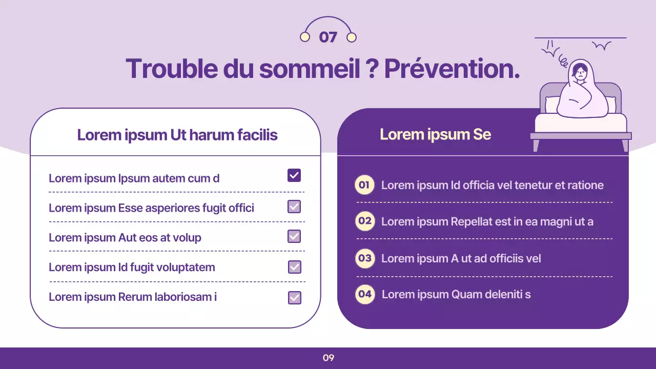 Conférence de Mauve sur les habitudes de sommeil simples