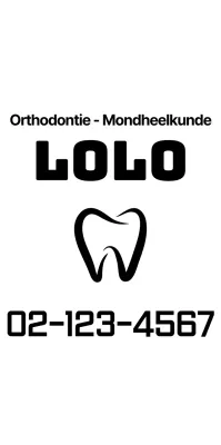 Eenvoudige tekstopmaak in zwart om tandheelkunde te promoten