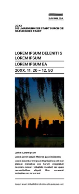 Schwarzer und einfacher Text im Layout-Stil Informationsleitfaden zur Fotoausstellung