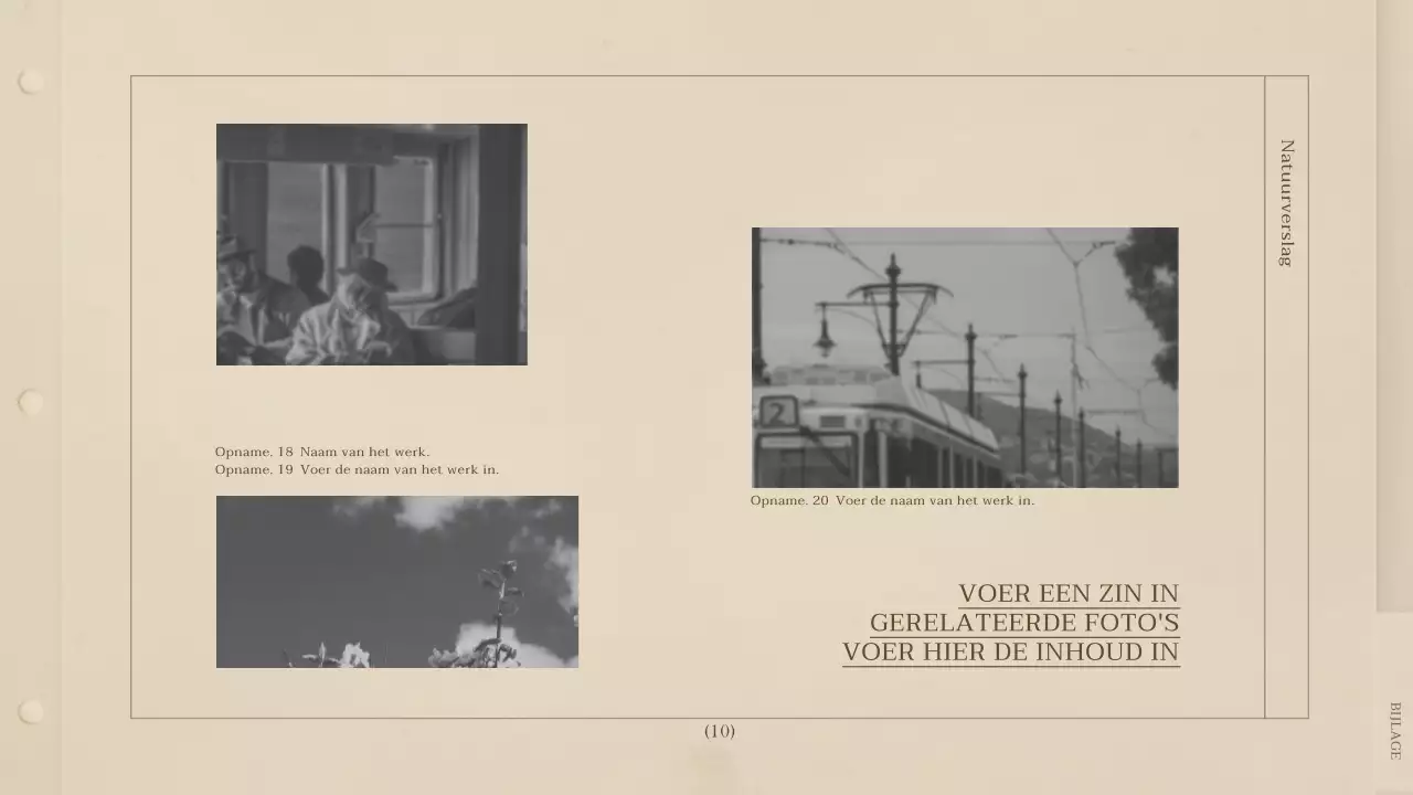 Een beige, vintage-geïnspireerd retro fotoboek