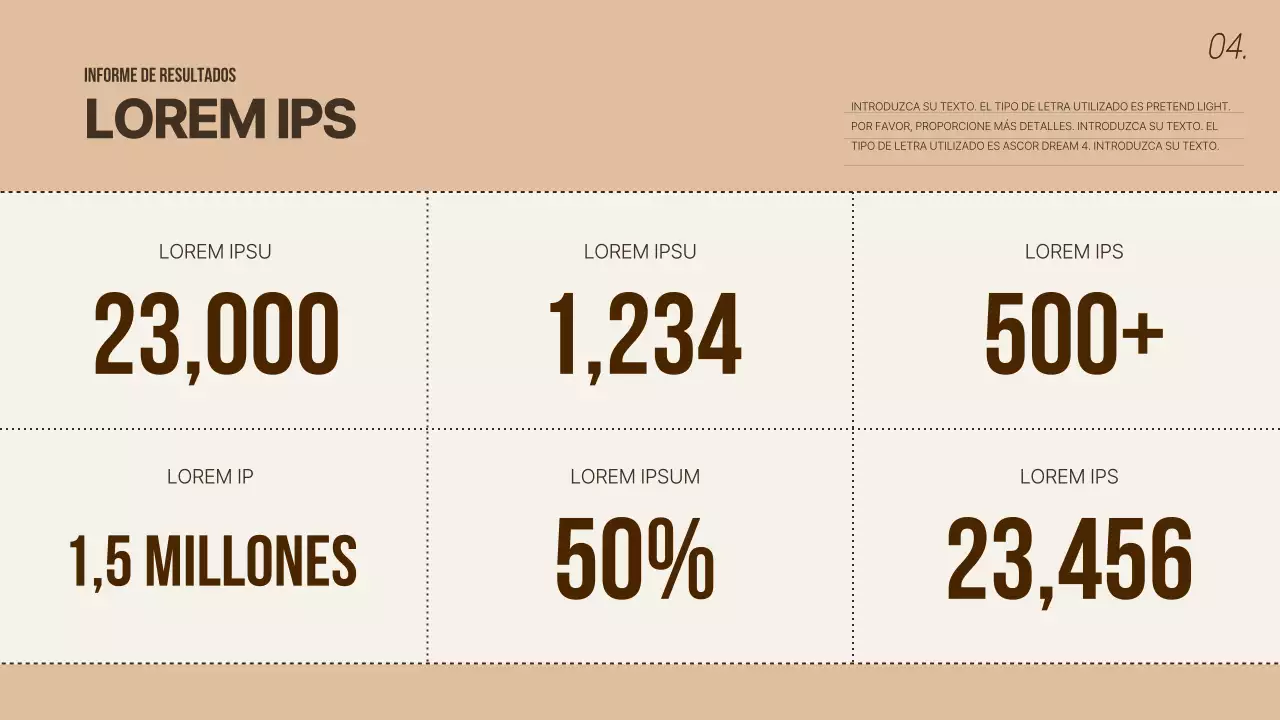 Informes de rendimiento de la empresa limpios y de color beige