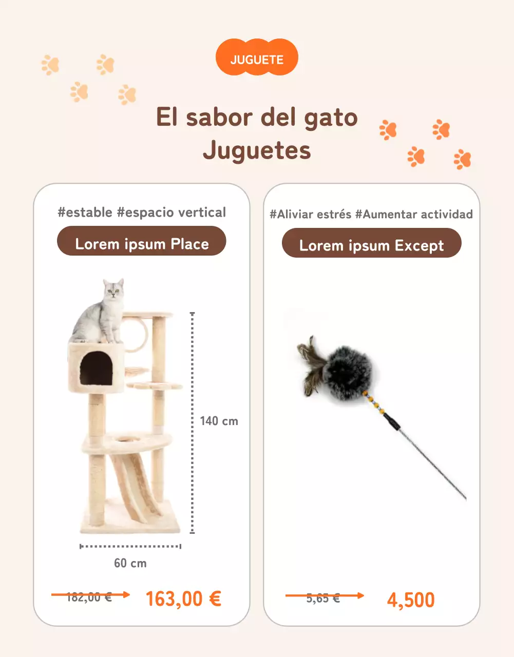 Una bonita y ordenada venta de gatos naranjas en un centro comercial