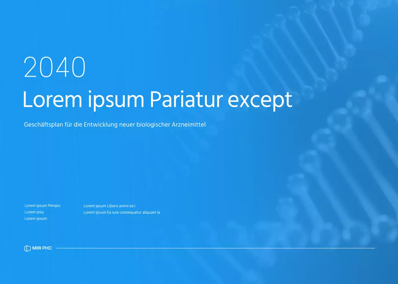 Hübsches pharmazeutisches Unternehmen, das in der Arzneimittelforschung tätig ist, in Blautönen