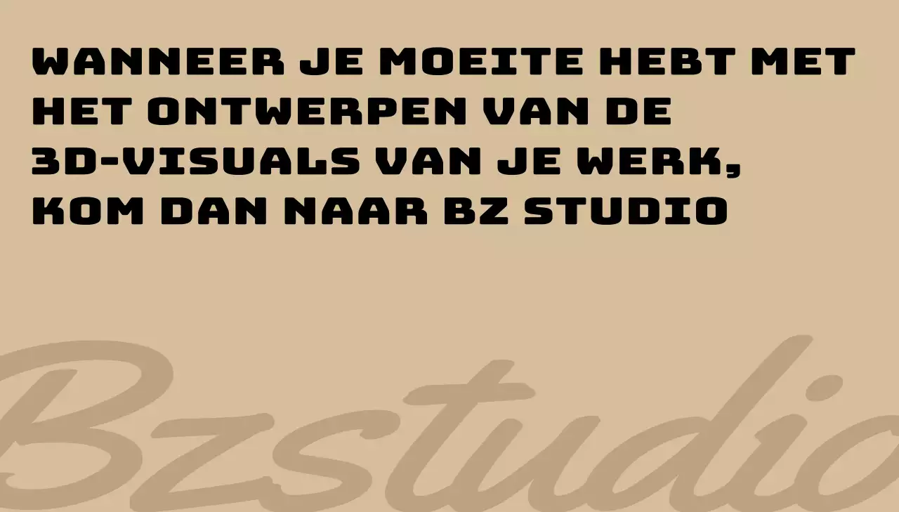 Strak ontwerp met tekst in rustige, stijlvolle kleuren