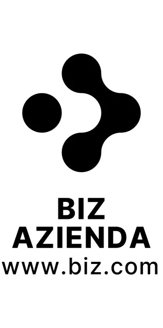 Stile di logo pulito e semplice con simbolo rotondo in nero per un'azienda