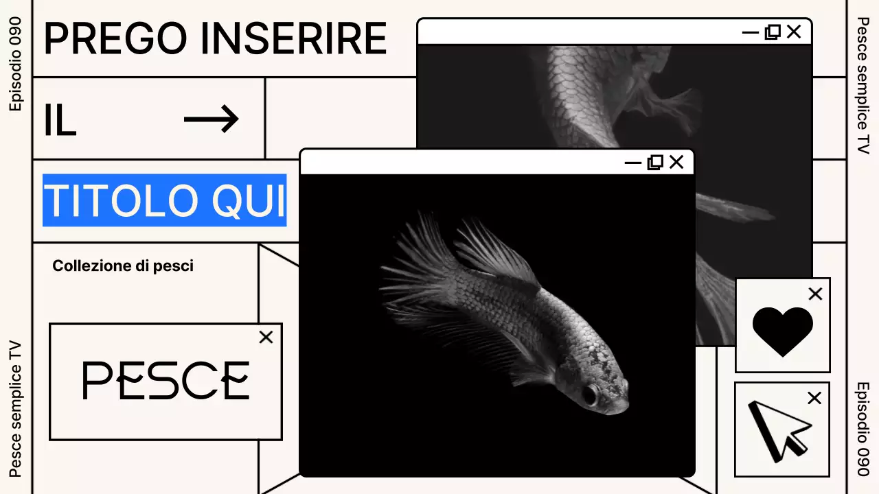 Concetto di finestra a griglia in nero e beige Mantenere il pesce