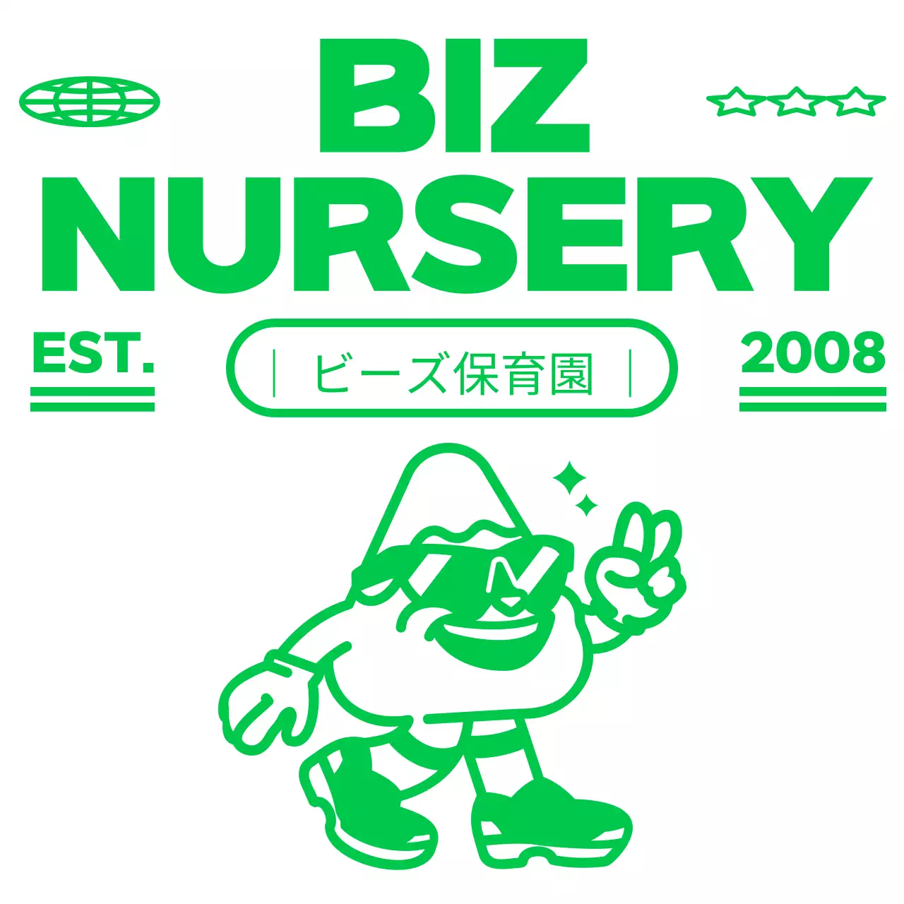 ヒップな山のキャラクターをコンセプトにした子供たちの運動会団体