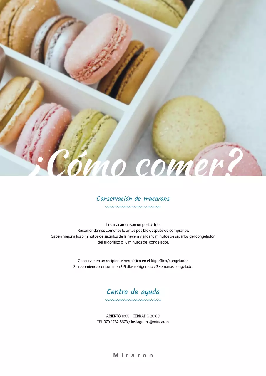 Guía de diseño simple Macaron en azul claro