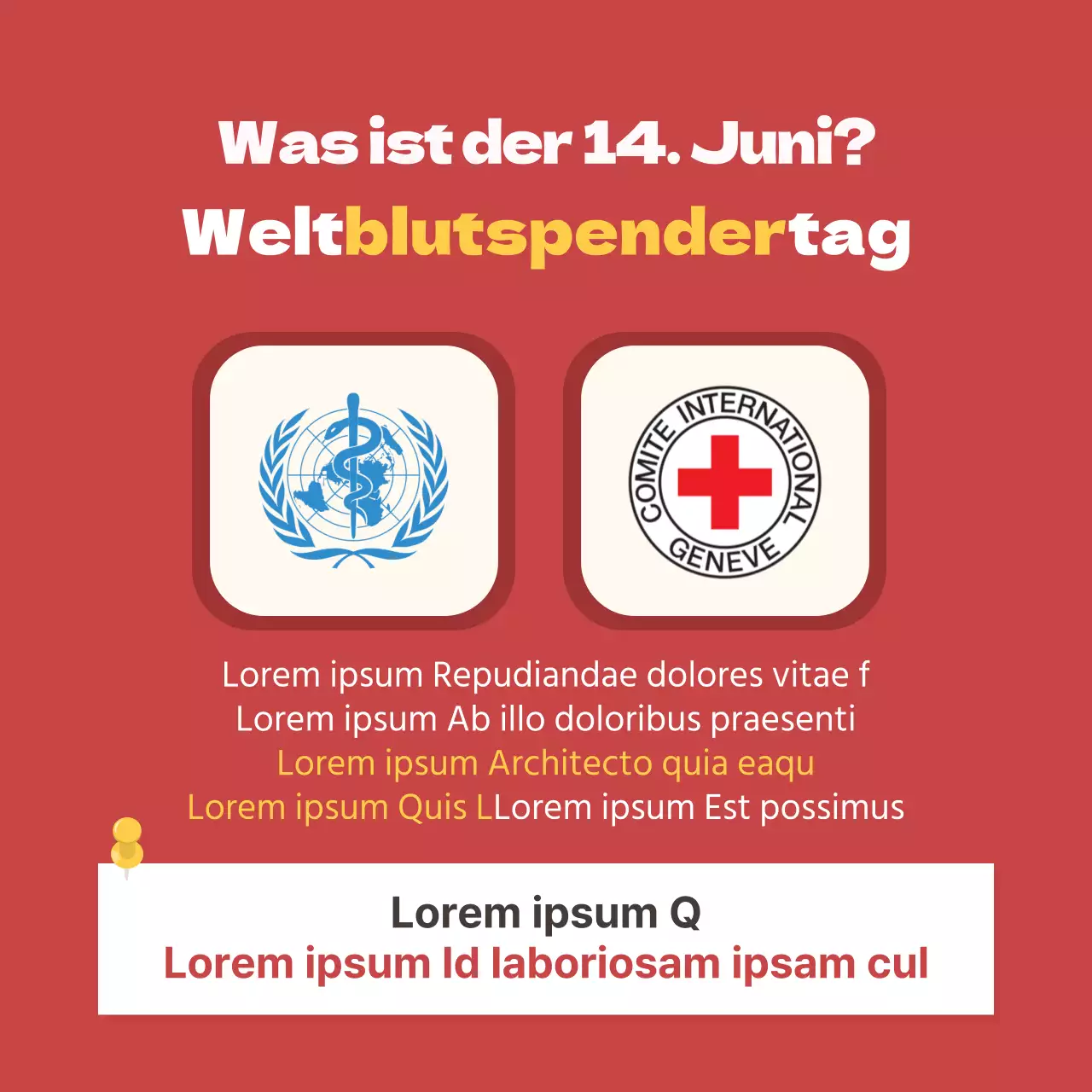 Dooclass Weltblutspendertag Karte News Design