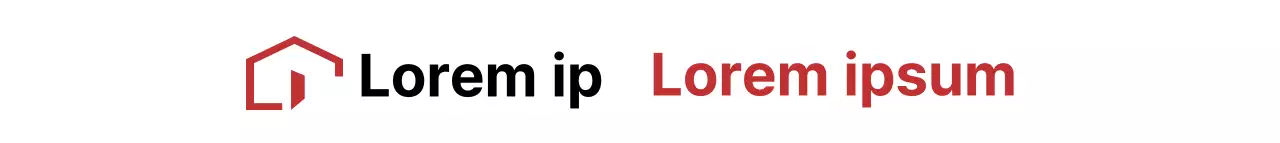 Pour promouvoir l'immobilier avec un simple logo en forme de maison en rouge et noir