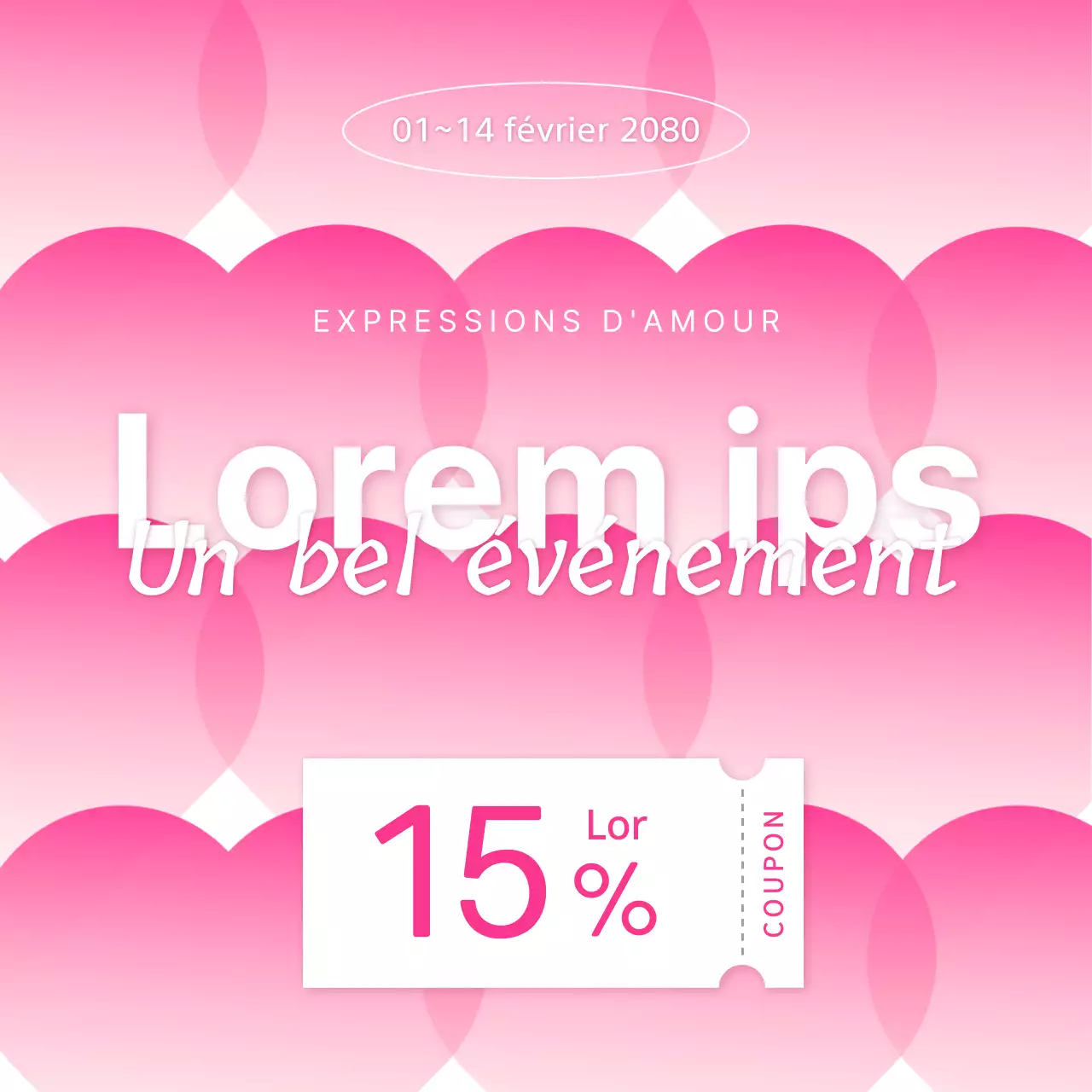 Événement de réduction "Hearts in Pink