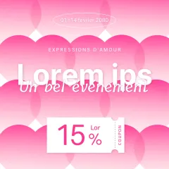 Événement de réduction "Hearts in Pink