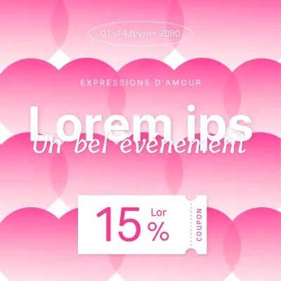 Événement de réduction "Hearts in Pink