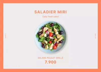 Affiche de la rue de la salade orange