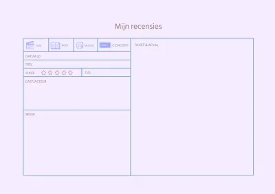 Paarse Icon Eenvoudige Reviewagenda
