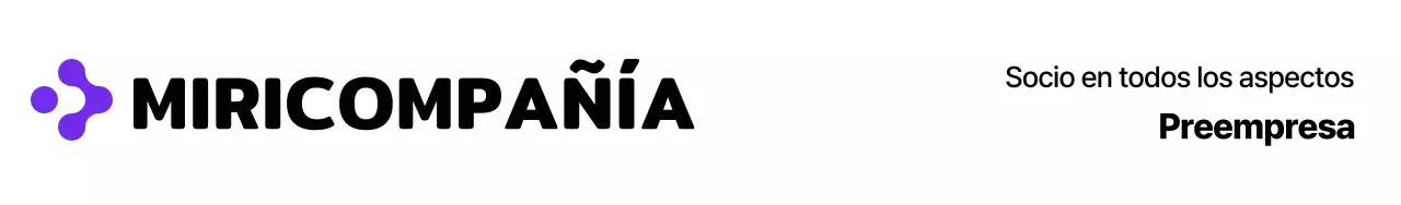 Logotipo limpio y sencillo en morado y negro para la promoción de empresas