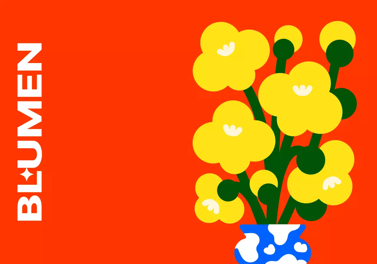 Ein farbenfroher, niedlicher und angesagter floraler Illustrationsstil für persönliche Produkte