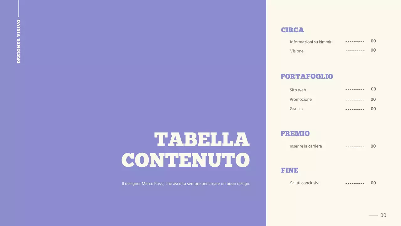 Un portfolio pulito, color malva e beige, per la preparazione al lavoro di uno studente universitario.