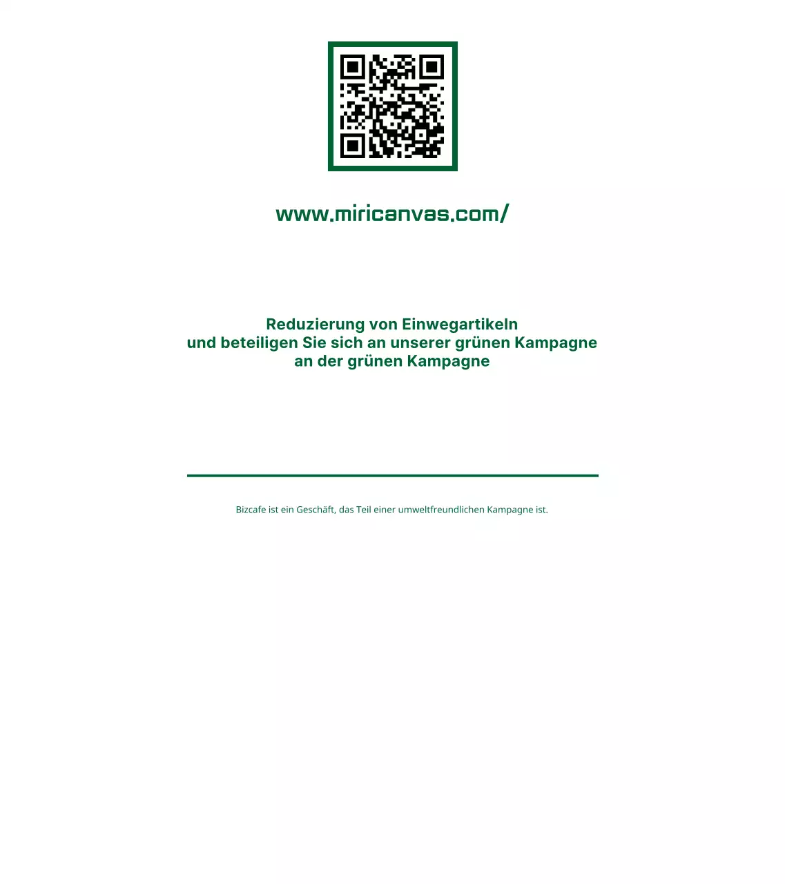 Einfacher, klarer Text- und Symbolkombination-Layoutstil in Grün und Weiß Grüner Kampagnenleitfaden