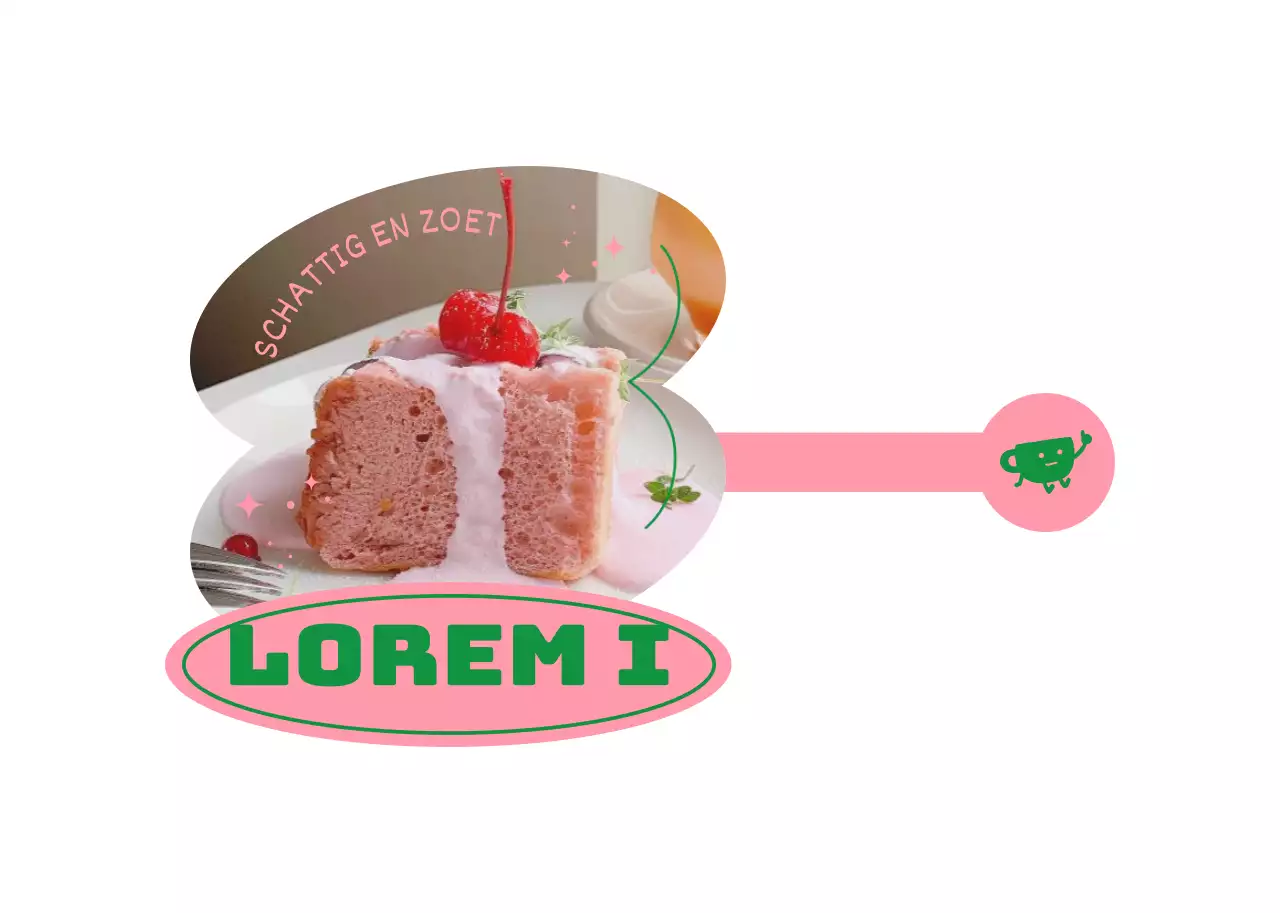 Toetjesmenu's begeleiden met leuke, kleurrijke concepten