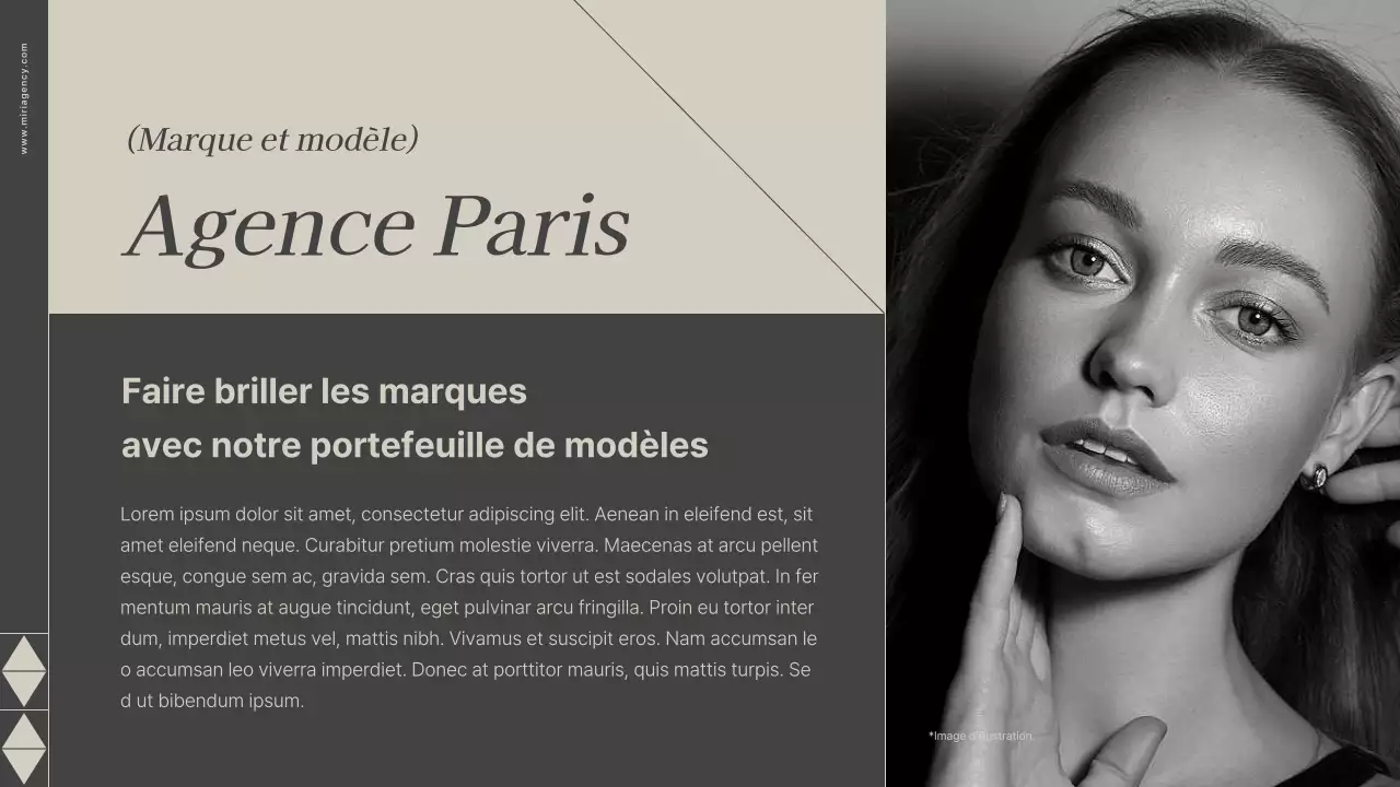 Lettre de couverture d'une agence de mannequins moderne en gris