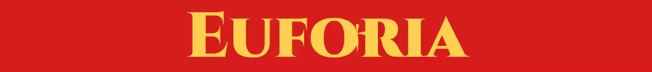 Logotipo de texto emocional moderno en rojo y amarillo para productos personalizados