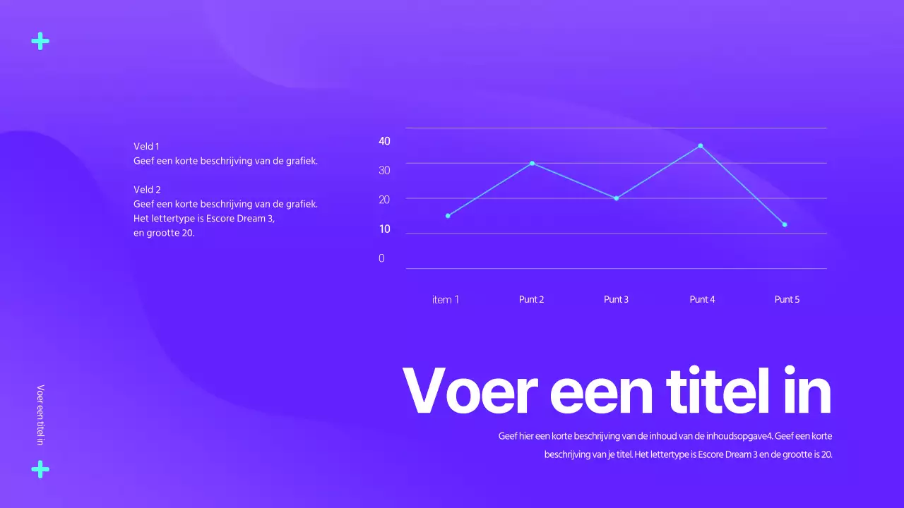 Verloopstijlgrafiek in paars