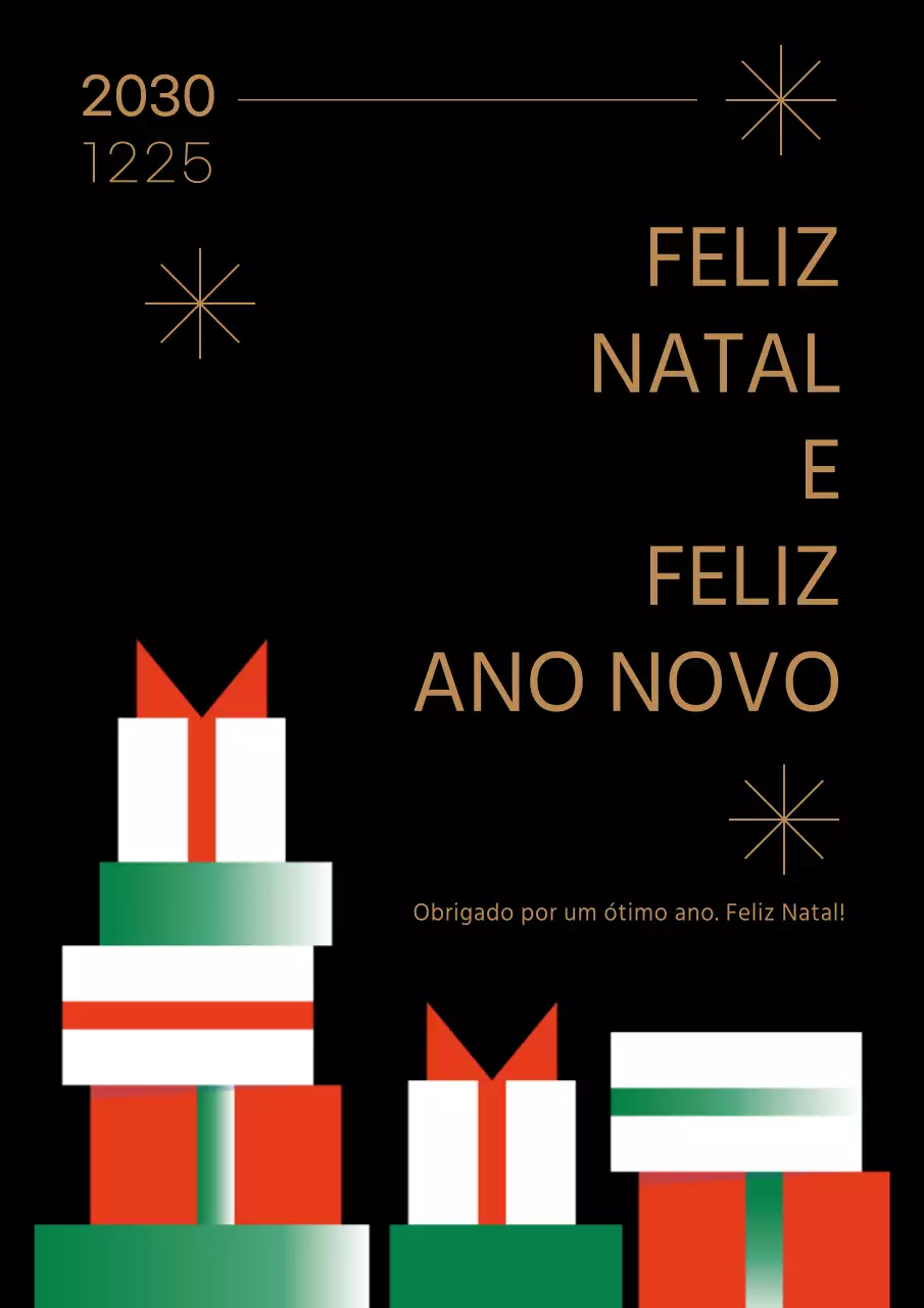 Cartaz de Natal em preto
