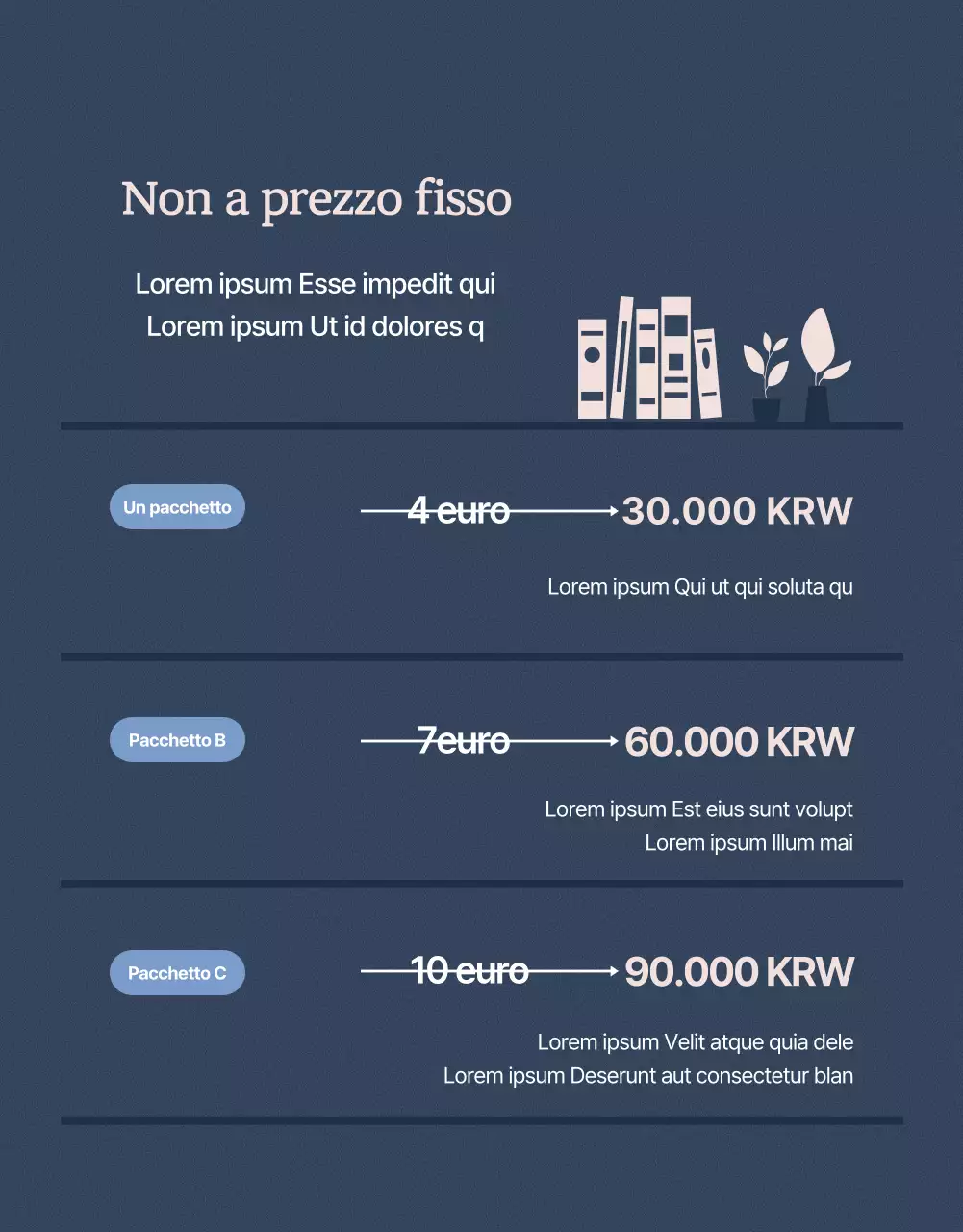 Vendita di ebook in blu e rosa