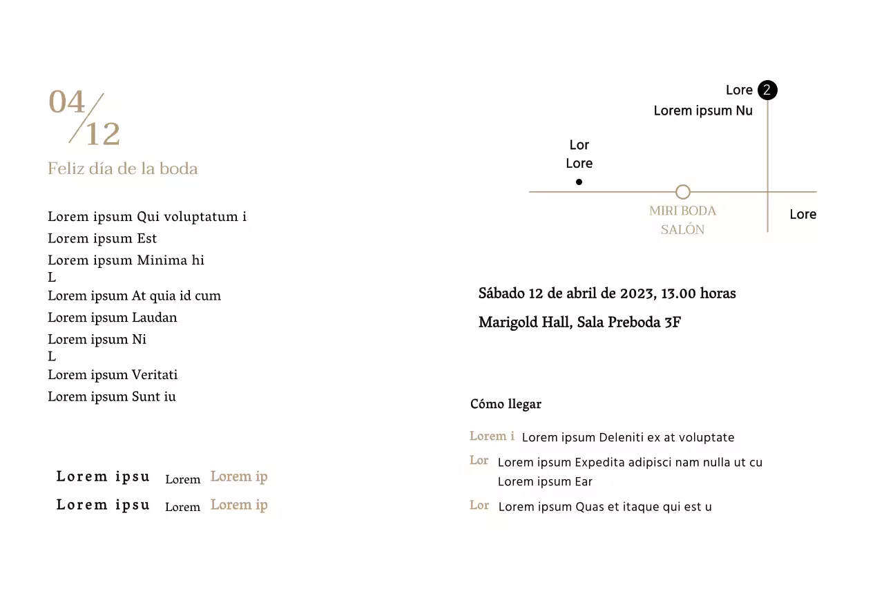 Invitación de boda con concepto de texto limpio y marco ovalado