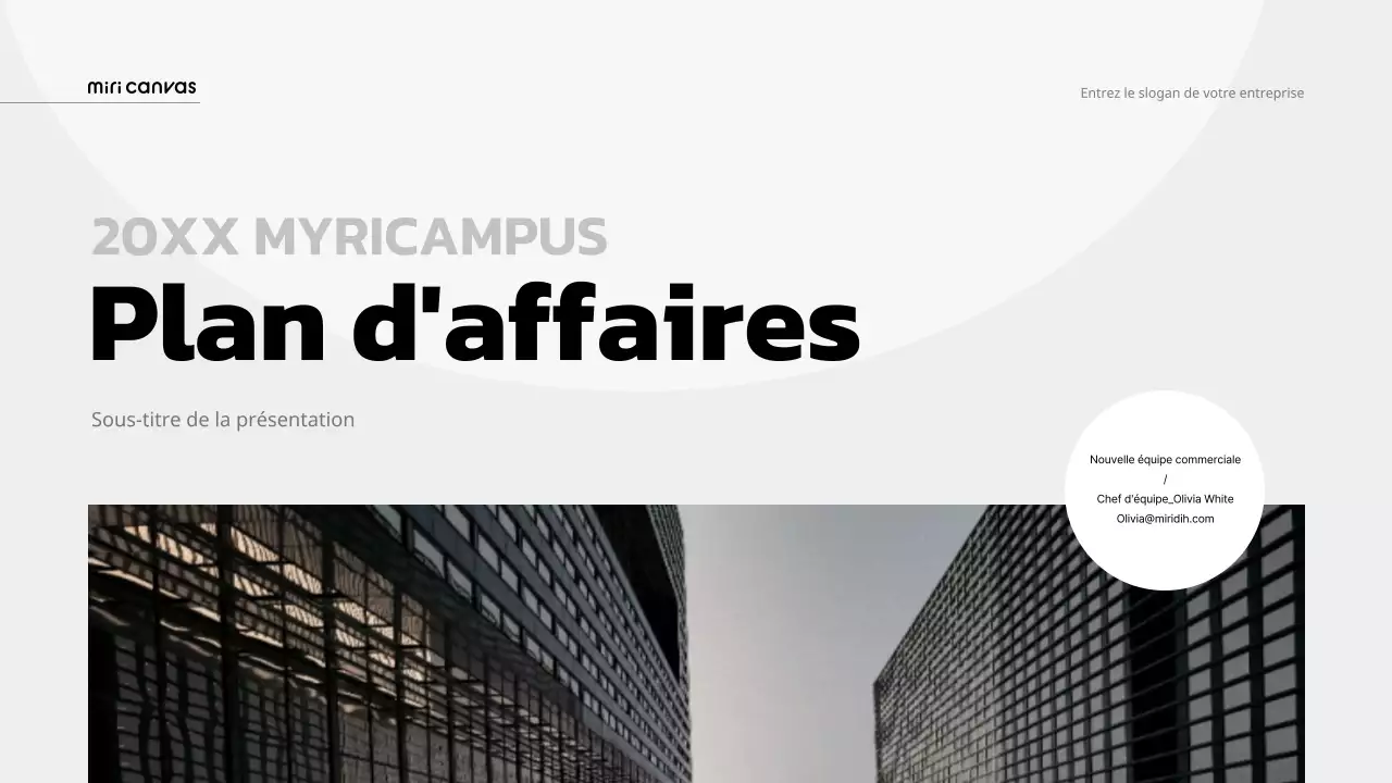Plan d'affaires pour les entreprises dans les tons gris