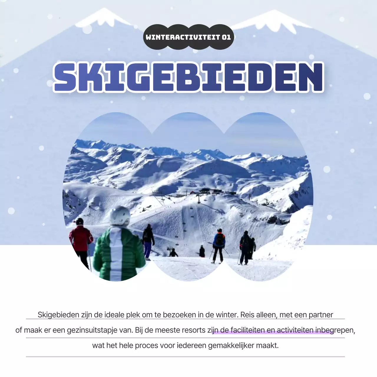 Hemelblauwe en paarse winterbestemmingen