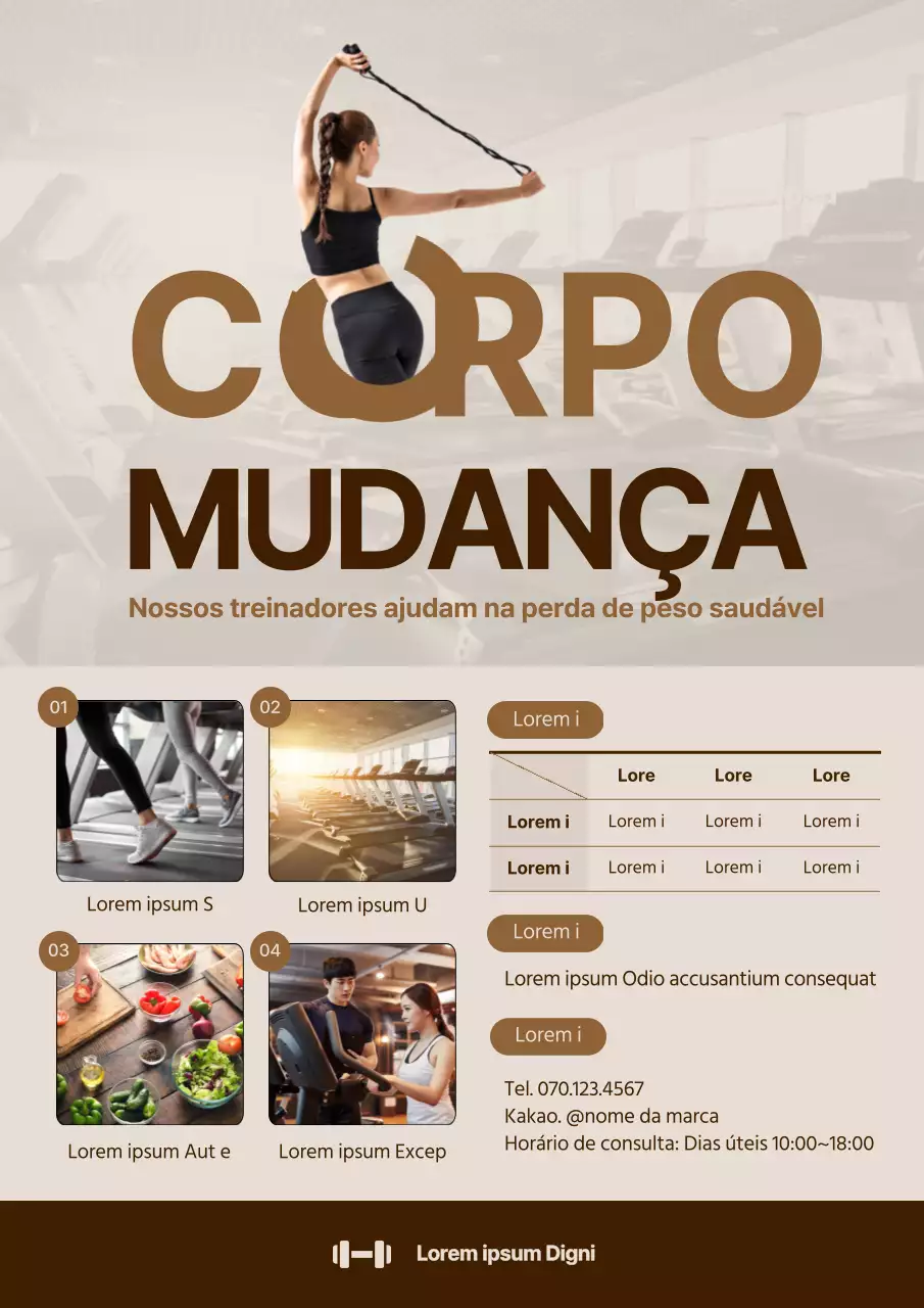 Promover campos de dieta em bege e castanho