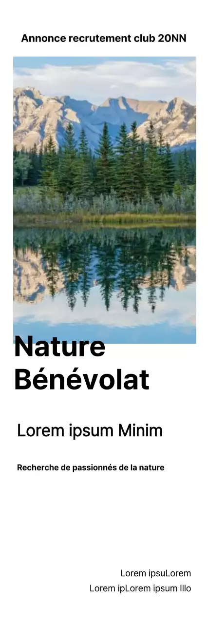 Recruter un club de bénévoles pour l'environnement avec des photos de nature propre