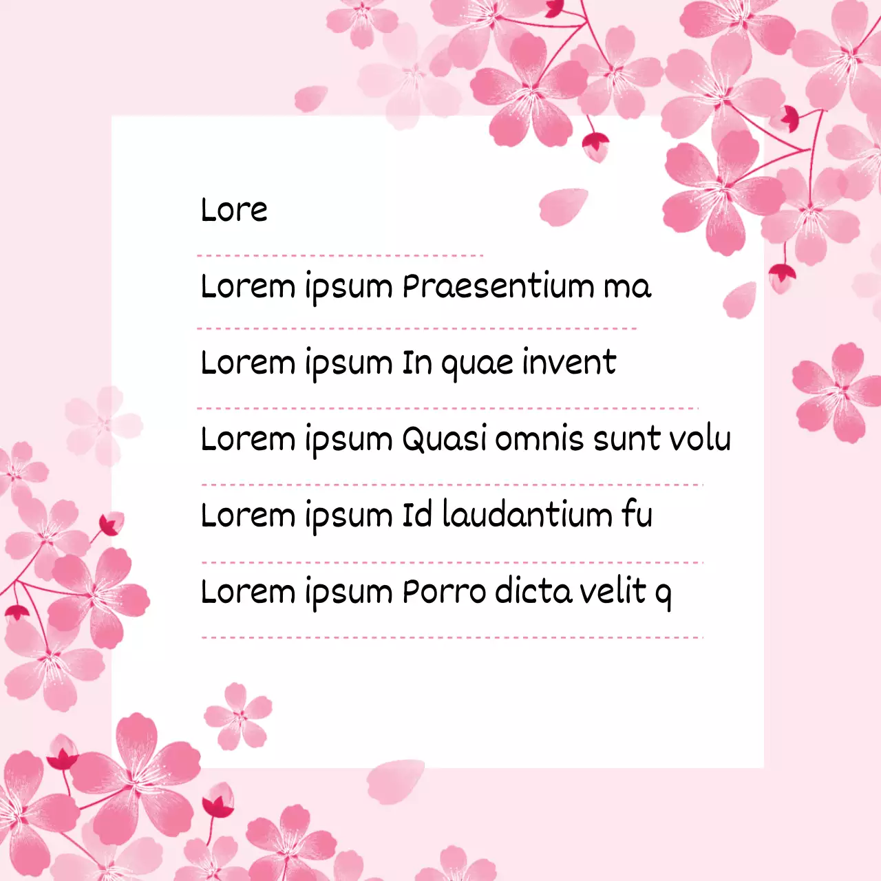 Illustrazione sentimentale di fiori di ciliegio in rosa e bianco Cartoleria lirica Revisione del concetto Promozione di eventi