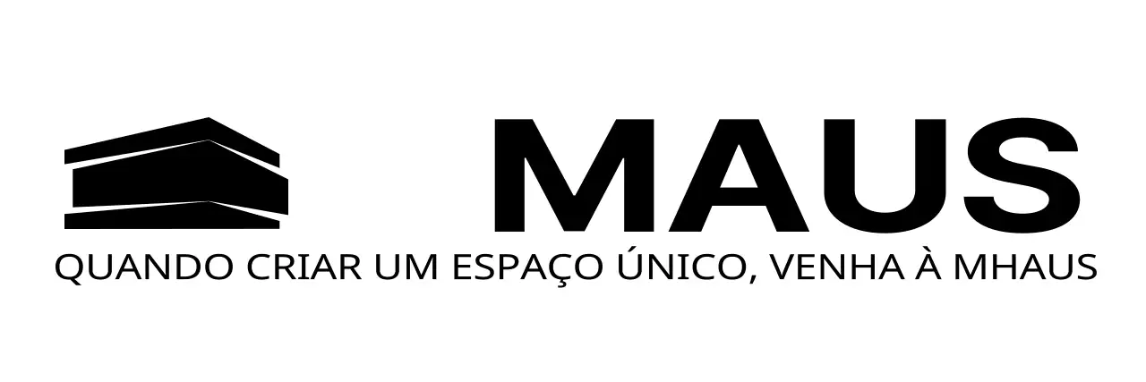 Promoção de uma empresa de arquitetura de interiores com um logótipo preto.