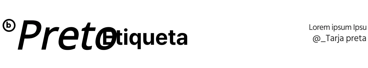 Combinação de tipos de letra simples e emotiva em preto Para oferta VIP com estilo de logótipo