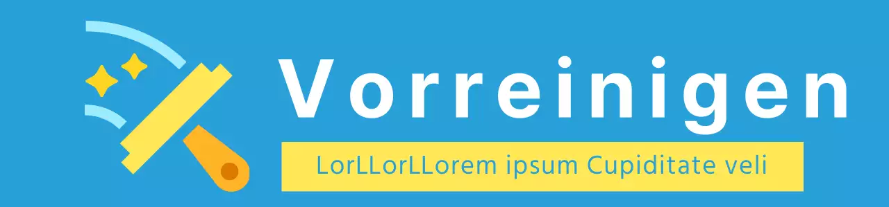 Putzweste mit einer niedlichen Illustration in Blau und Gelb