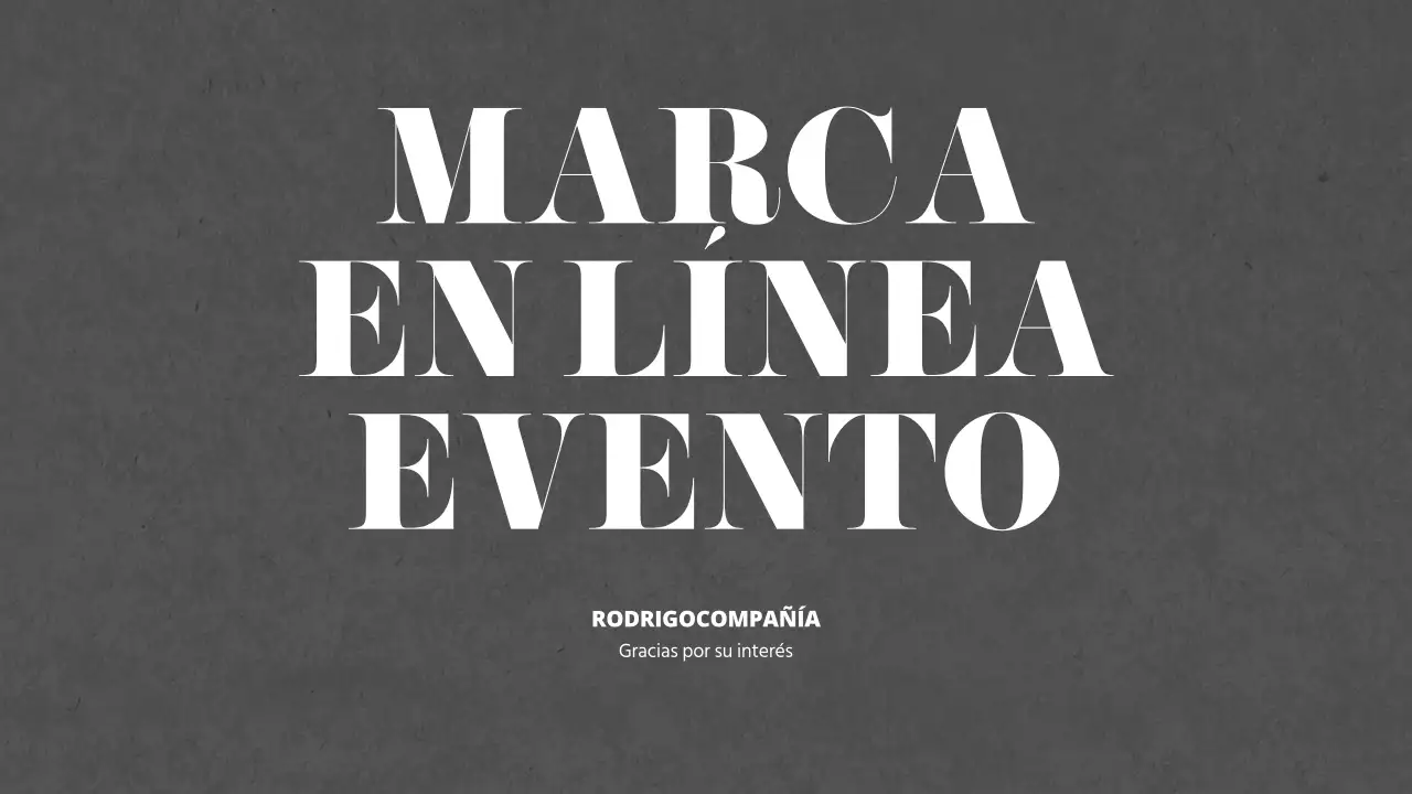 Propuesta de evento en línea para promocionar la familia de canales de la marca Grey