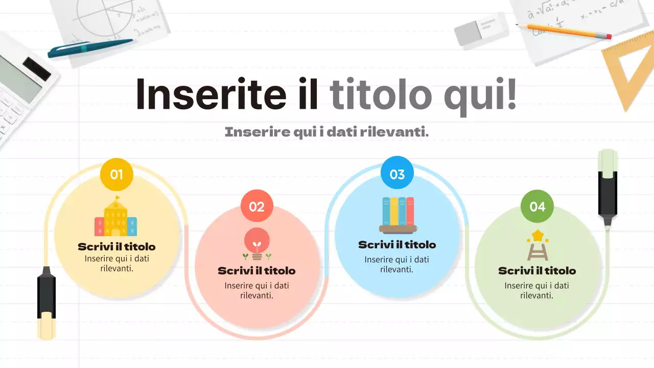 Tabella di marcia con illustrazioni pastello di cancelleria per sfondi di appunti