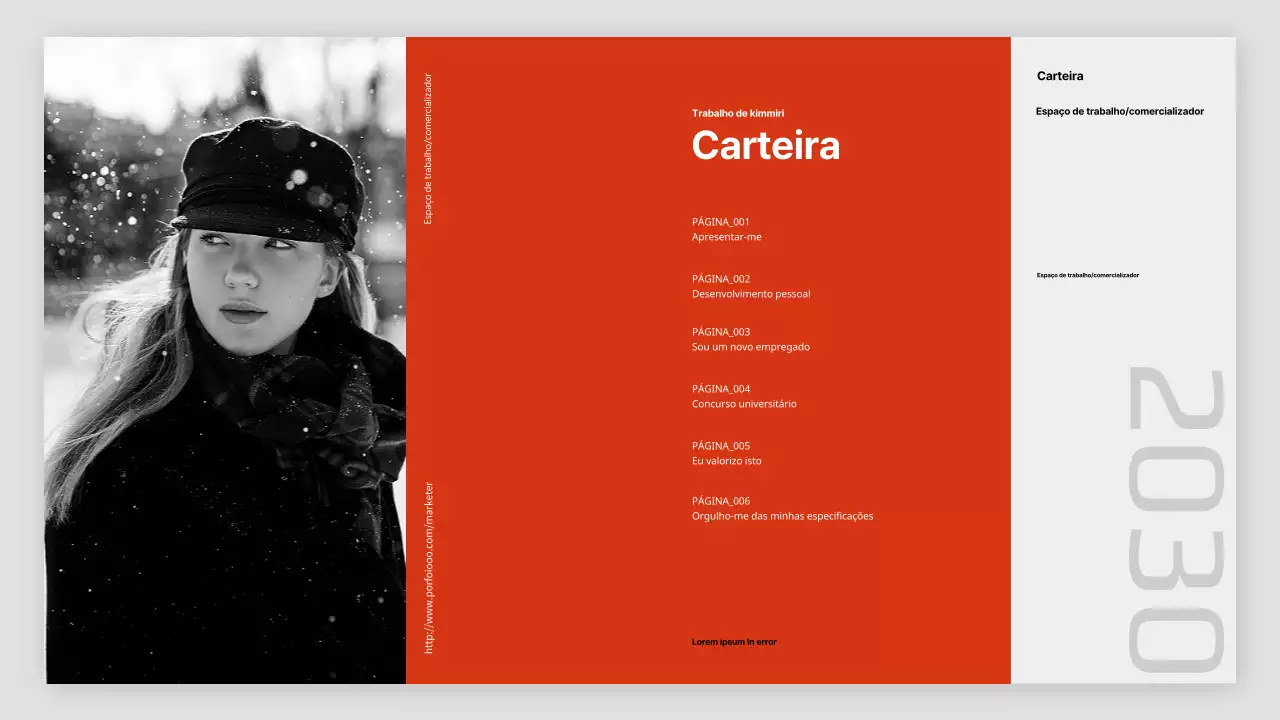 Apresentação da carteira em laranja e preto